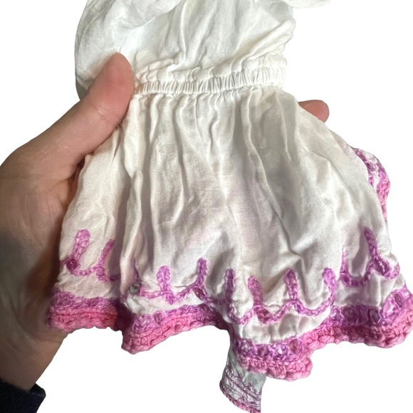 CHACH white/pink Beaded Sequin Embroidered CoverUp XL - Picture 12 of 16